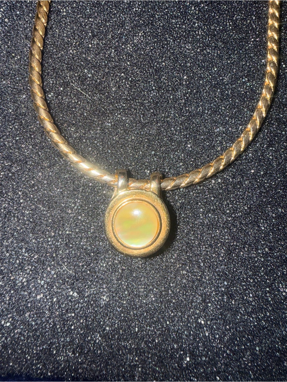 Vintage Gold-tone omega necklace.